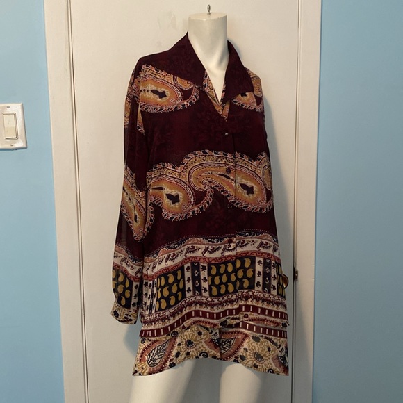 Stunning 2-Piece Tunic ft. Beautiful Bohemian Print (Vintage) - Picture 4 of 8